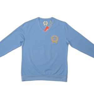 Langarmshirt mit V-Ausschnitt