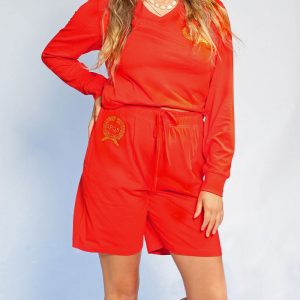 Shorts mit SPQR Stickerei